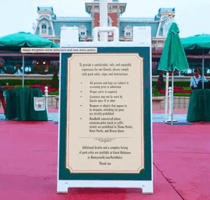 Signage Facilitates Weapons Screening