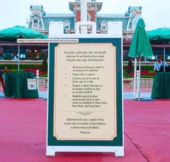 Signage Facilitates Weapons Screening