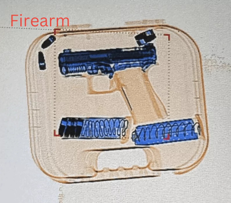 firearm detected by athena xray