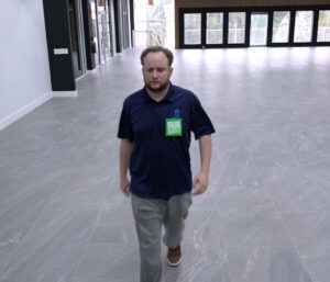 Know where your visitors are in the building at all times with athena security's AI camera badge reader and awareness technology.