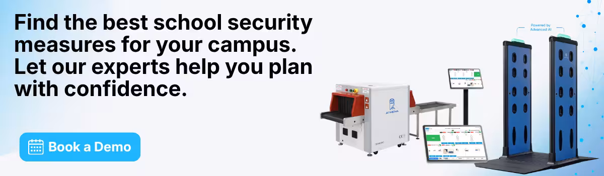 CTA banner featuring Athena's X-ray scanner and WDS with “Book a Demo” button