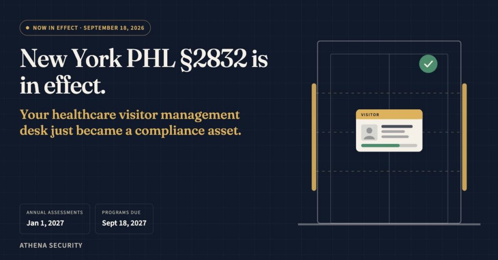 new york 2832 compliance needs a healthcare visitor management system
