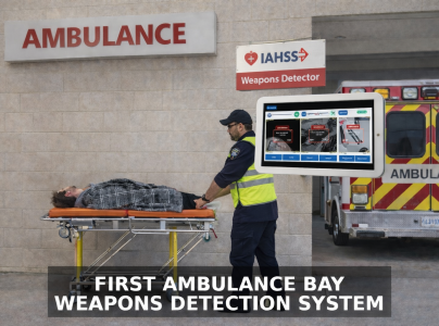Ambulance Bay Weapons Detection system with alarm alert on screen